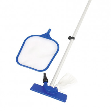 Kit pulizia piscina Bestway 167cm stick + aspiratore + rete 58013