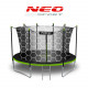 Trampolino da esterno 12ft/374cm con rete interna e scala Neo-Sport.