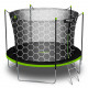 Trampolino da esterno da 3 metri/312 cm con rete interna e scaletta Neo-Sport