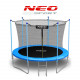 Trampolino da esterno 8ft/252cm con rete interna e scaletta.