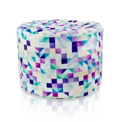 Pouf Rotondo Cilindro - Tessuto Stampato Premium