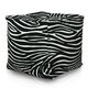 Pouf zebrato cubo sfoderabile