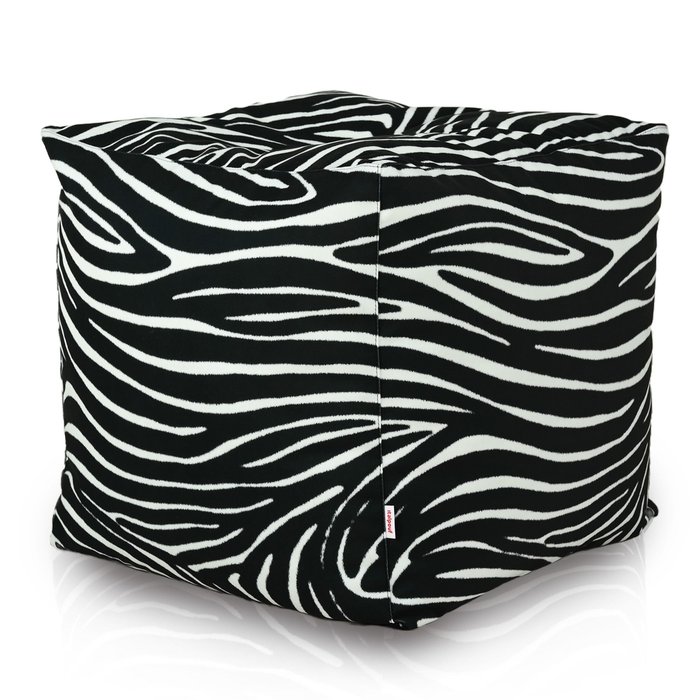 Pouf zebrato cubo sfoderabile
