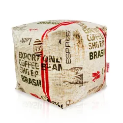 Pouf Cubo Quadrato - Tessuto Stampato Premium