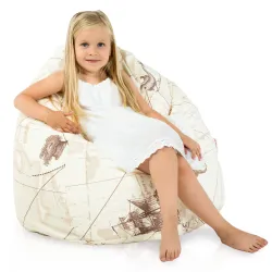 Poltrona Pouf Sacco L per bambini -Tessuto Stampato Premium – vista 60
