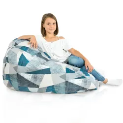 Poltrona Pouf Sacco XL Grande - Tessuto Stampato Premium – vista 86