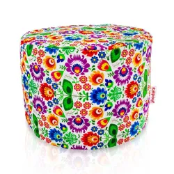 Pouf Rotondo Cilindro - Tessuto Stampato Premium