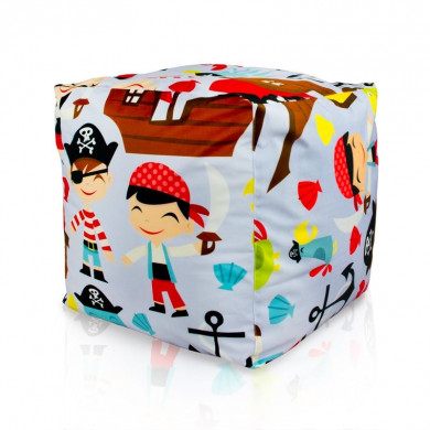 Pouf per bambini pirata cubo