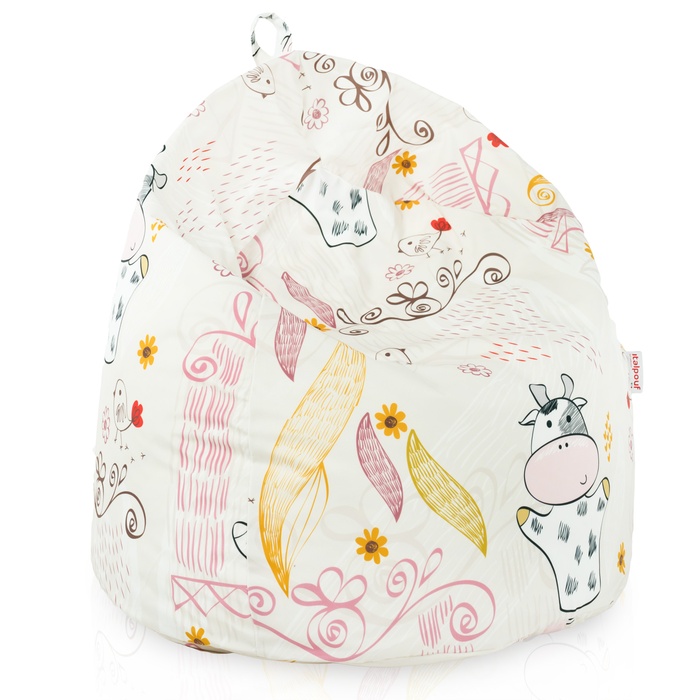 Pouf sacco per bambini mucca