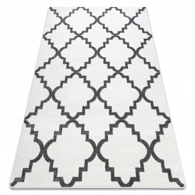 Tappeto SKETCH - F343 crema/grigio marocco trifoglio trellis