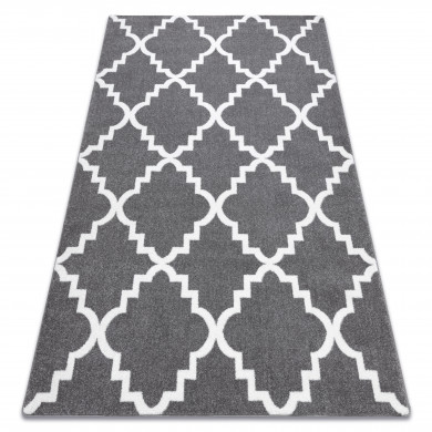 Tappeto SKETCH - F343 grigio/bianco marocco trifoglio trellis