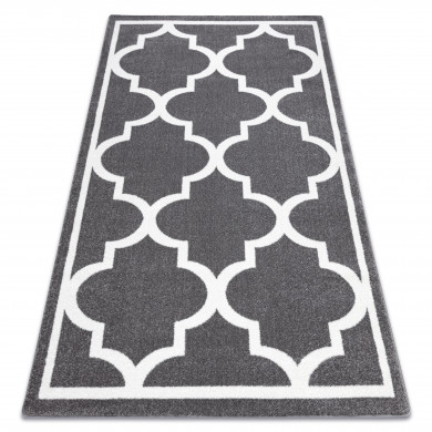 Tappeto SKETCH - F730 grigio/bianco marocco trifoglio trellis