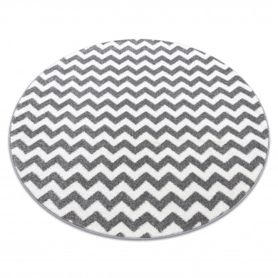 Tappeto SKETCH cerchio - F561 grigio/bianco - Zigzag