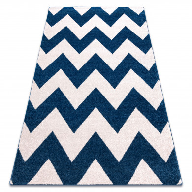 Tappeto SKETCH - FA66 blu/bianco - Zigzag