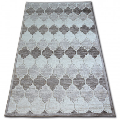 Tappeto ACRILICO YAZZ 3766 D.Beige/marrone Marocco Trifoglio Trellis