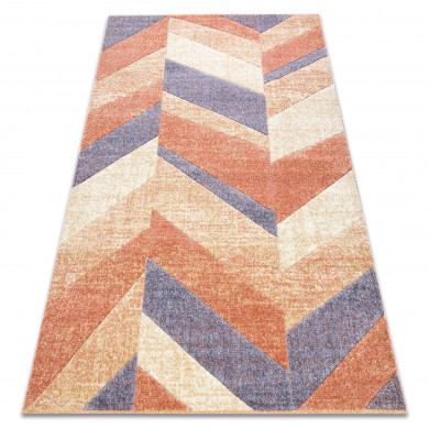 Tappeto FEEL 5673/17931 a spina di pesce beige/terracotta/violet