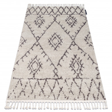 Tappeto BERBER FEZ G0535 crema / marrone Frange berbero marocchino shaggy