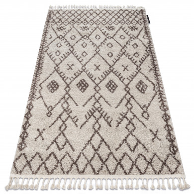 Tappeto BERBER TANGER B5940 crema / marrone Frange berbero marocchino shaggy