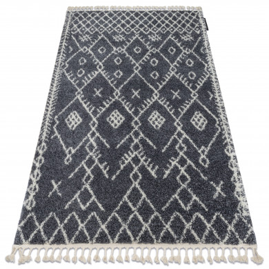 Tappeto BERBER TANGER B5940 grigio / bianco Frange berbero marocchino shaggy