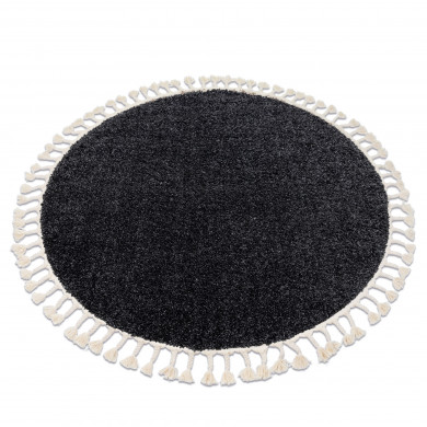 Tappeto BERBER 9000 cerchio grigio Frange berbero marocchino shaggy
