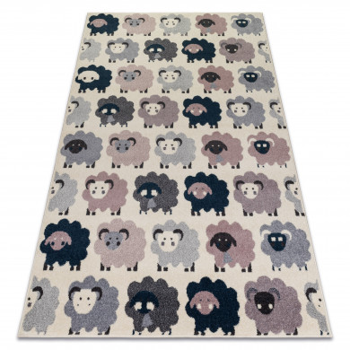 Tappeto HEOS 78468 crema / rosa / blu / grigio PECORE