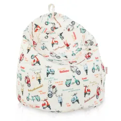 Poltrona Pouf Sacco per bambini -Tessuto Stampato Premium