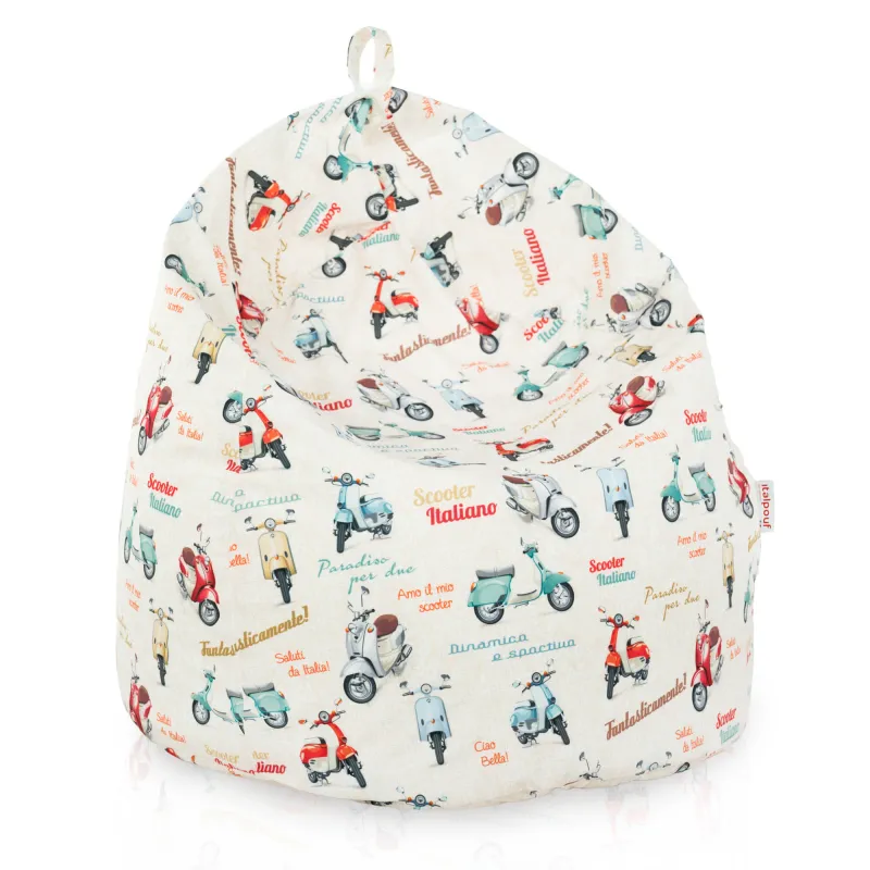 Poltrona Pouf Sacco L per bambini -Tessuto Stampato Premium – vista 54