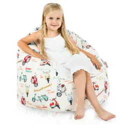Poltrona Pouf Sacco L per bambini -Tessuto Stampato Premium – vista 56