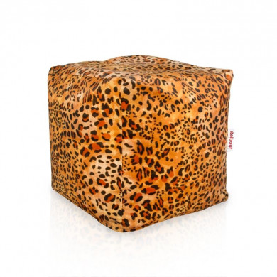 Pouf leopardo cubo