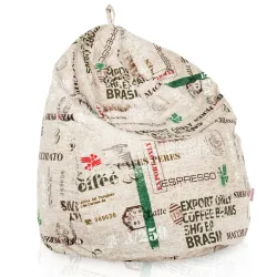 Poltrona Pouf Sacco - Tessuto Stampato Premium
