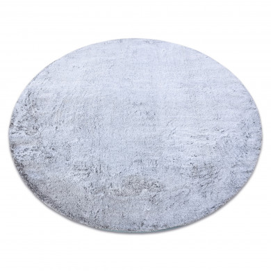 Tappeto da lavaggio moderno LAPIN circle, shaggy antisdrucciolevole grigio / avorio