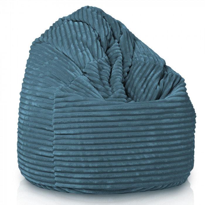 Blu pouf sacco per bambini stripe
