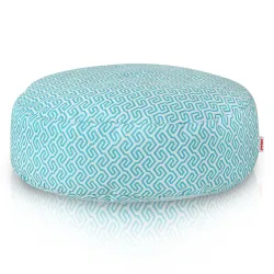 Pouf Poggiapiedi Rotondo - Tessuto Stampato Premium