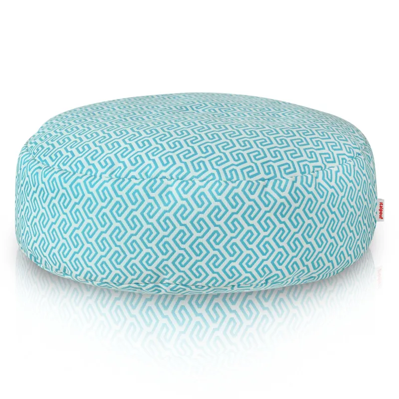 Pouf Poggiapiedi Rotondo - Tessuto Stampato Premium – vista 2