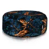 Foglie tropicali blu-arancio