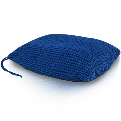 PillowKnit Handmade Navy – cuscino rettangolare lavorato a maglia in cordoncino di cotone
