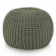 Pouf HandKnit Grande – Pouf verde bosco lavorato a mano in cordoncino di cotone