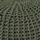 Pouf HandKnit Grande – Pouf verde bosco lavorato a mano in cordoncino di cotone