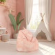Pouf sacco Palmy Mint per bambini – Morbida poltrona pouf con motivo a foglie tropicali, color menta pastello