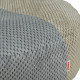 Poggiapiedi Velvet Dot Graphite – rotondo, patchwork, velluto grigio testurizzato