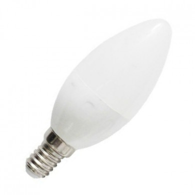 Lampadina LED E14, 7W, luce calda, 3000K, C37 candela