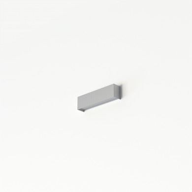 STRAIGHT WALL SILVER XS lampada da parete 26 cm | argento 6354