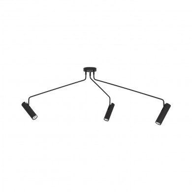 EYE SUPER BLACK III lampada da soffitto 3x nera 6504
