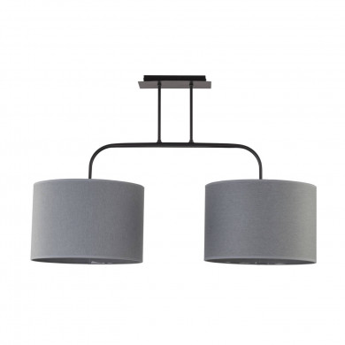 Lampada da soffitto con doppio paralume 25 cm E27 ALICE GRAY | grigio 6817