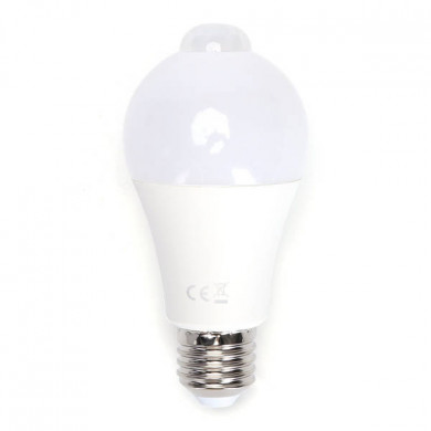 Lampadina LED E27 12W calda 3000K con sensore di movimento
