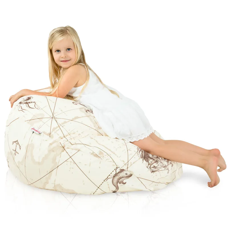 Poltrona Pouf Sacco L per bambini -Tessuto Stampato Premium – vista 62