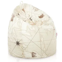 Poltrona Pouf Sacco - Tessuto Stampato Premium