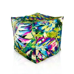 Pouf Cubo Quadrato - Tessuto Stampato Premium