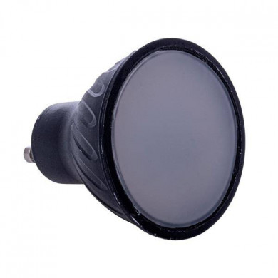 Lampadina LED nera 7W GU10 colore caldo 3000K EKZA565