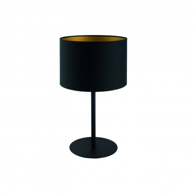 Lampada da tavolo moderna con paralume ALICE nero/oro 9091